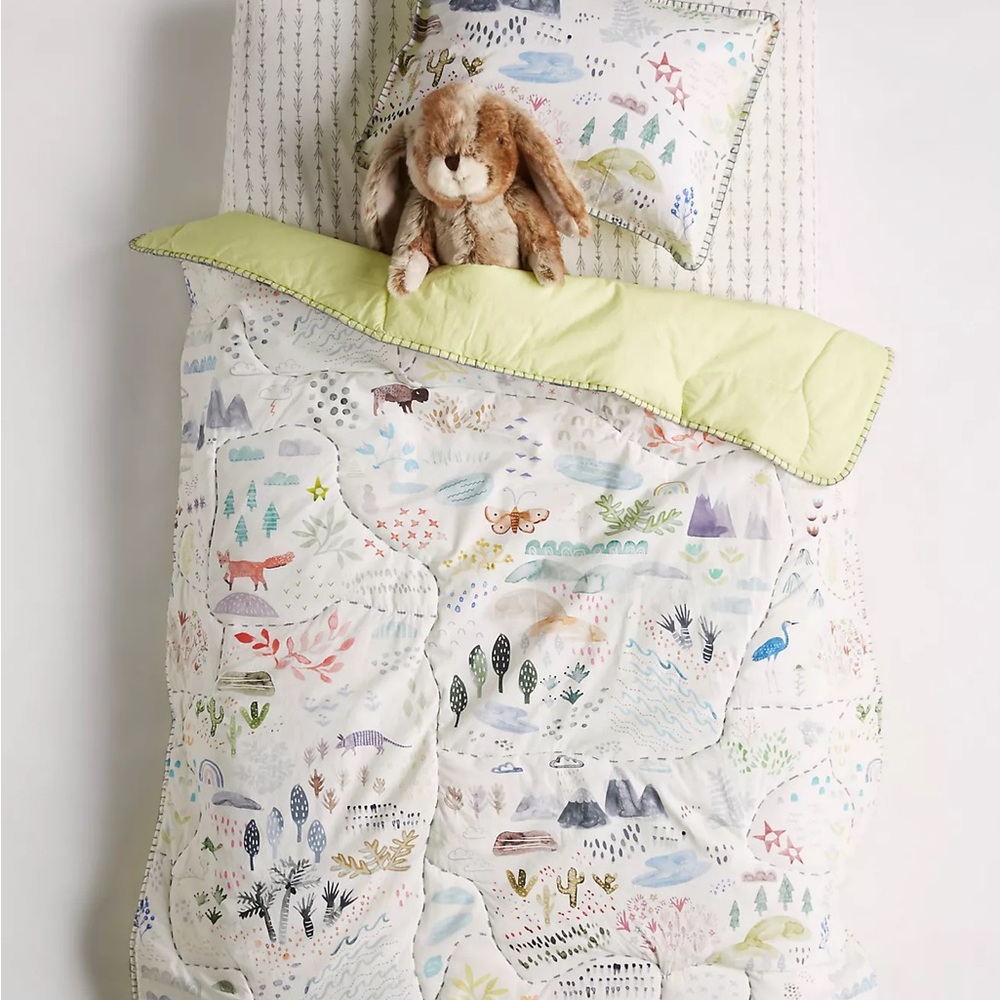 Children's Twin Wildnerness Comforter /Sham by Kate Vernon x Anthropologie - Picture 2 of 4